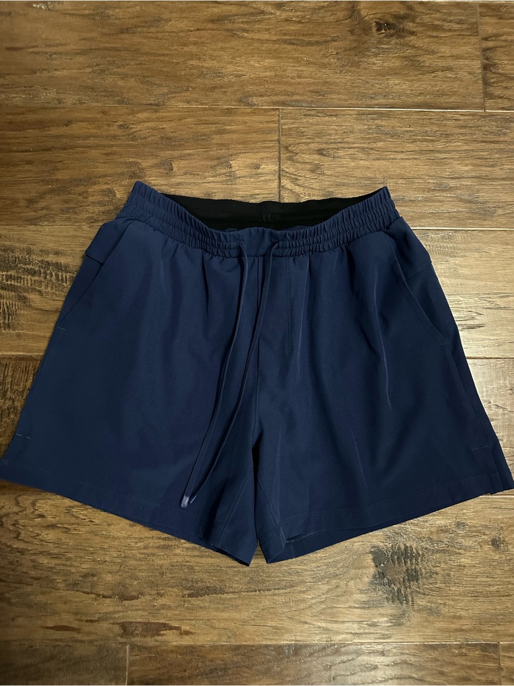 Lululemon Lined Navy Athletic Drawstring Shorts Size S*